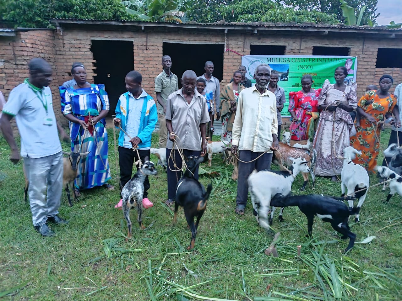 Community members gathered in Iganga